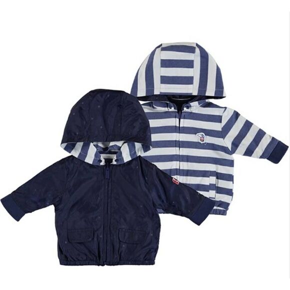 Mayoral Royal Blue Reversible Windbreaker NWT Sz. 2-4mo. - Picture 1 of 7